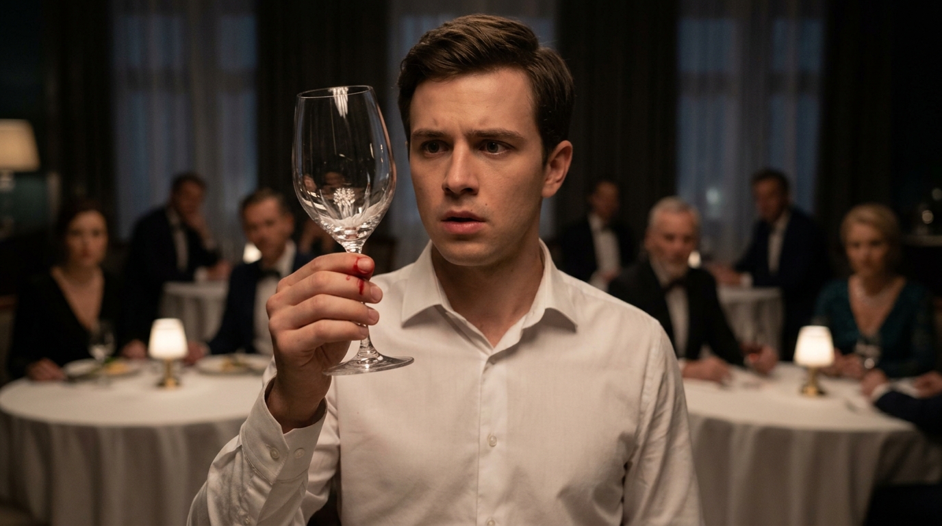 I Touched The Forbidden Glass At Table 7. Then I Found The Words Hidden In The Bottom: It Was Poison